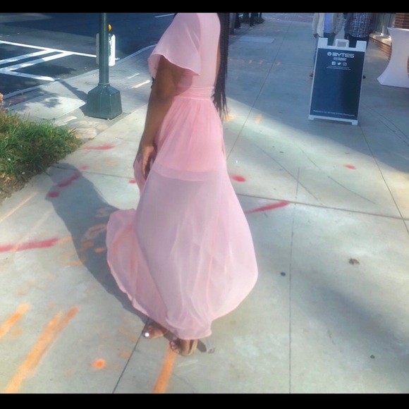 Pink high/low romper - Picture 3 of 3